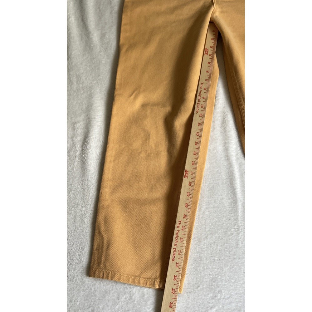 Newport News Jeanology High Waisted Tapered Mom Jeans size 10 Gold Yellow - Picture 3 of 8